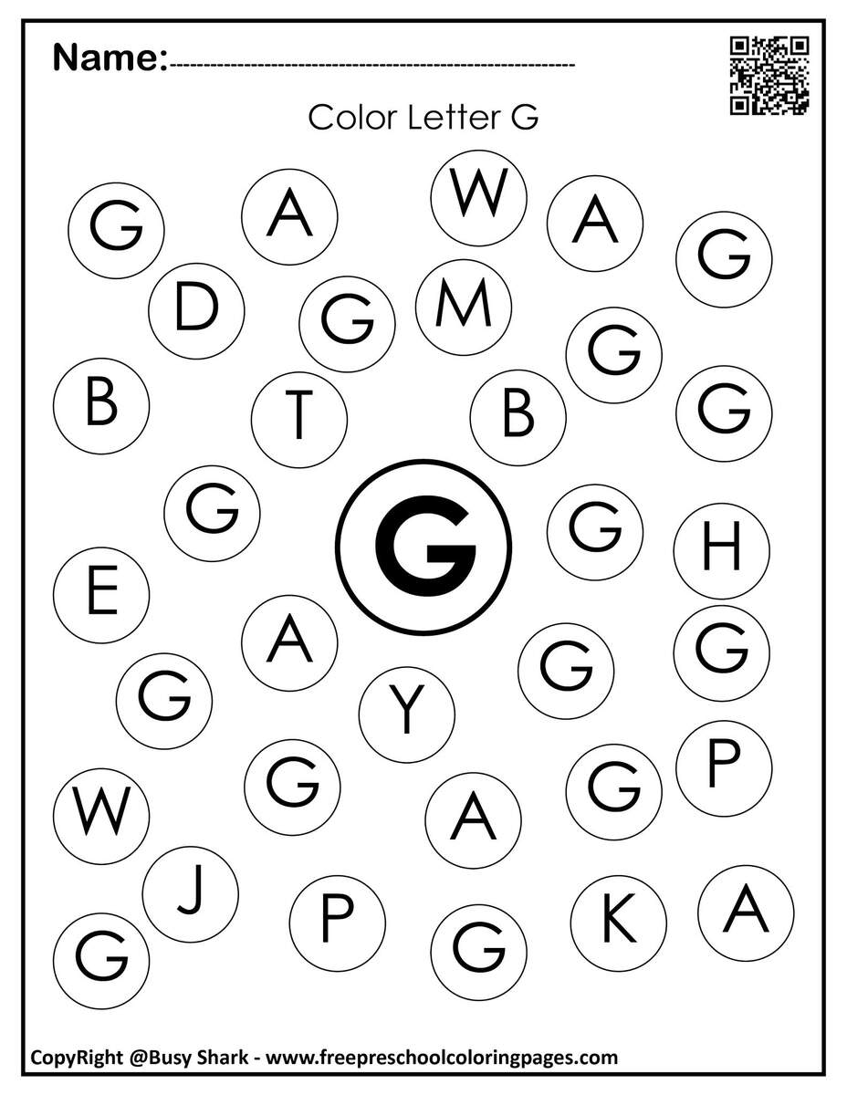 Set Of Letter G Dot Markers Coloring Pages Set Of Letter G Dot Markers Coloring Pages