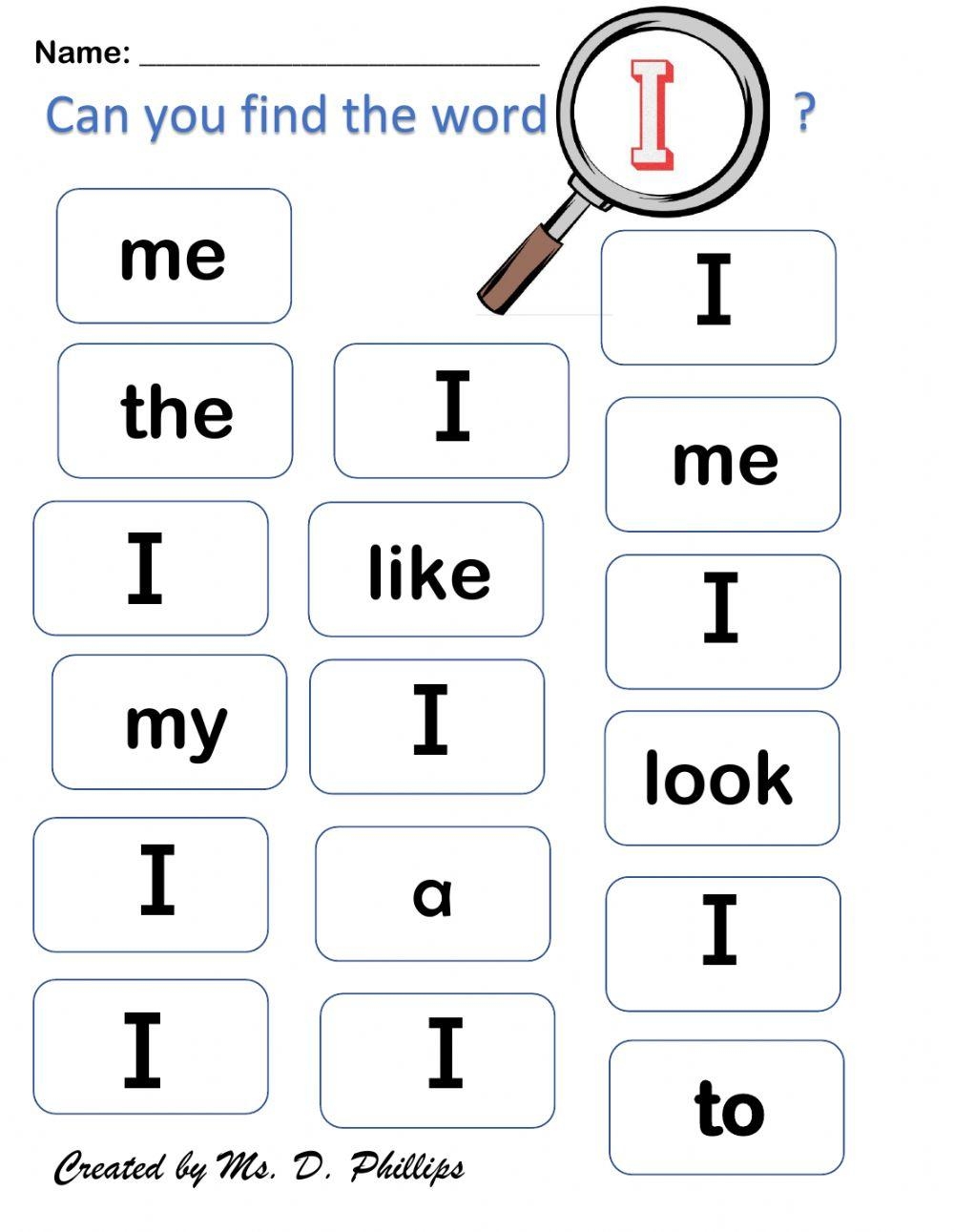 Sight Word I Worksheet Worksheets Library Free Printable High Frequency Sight Word Worksheets Sight Words The Of And A To In Is You That It List 1 Of 10 Sly Spoon