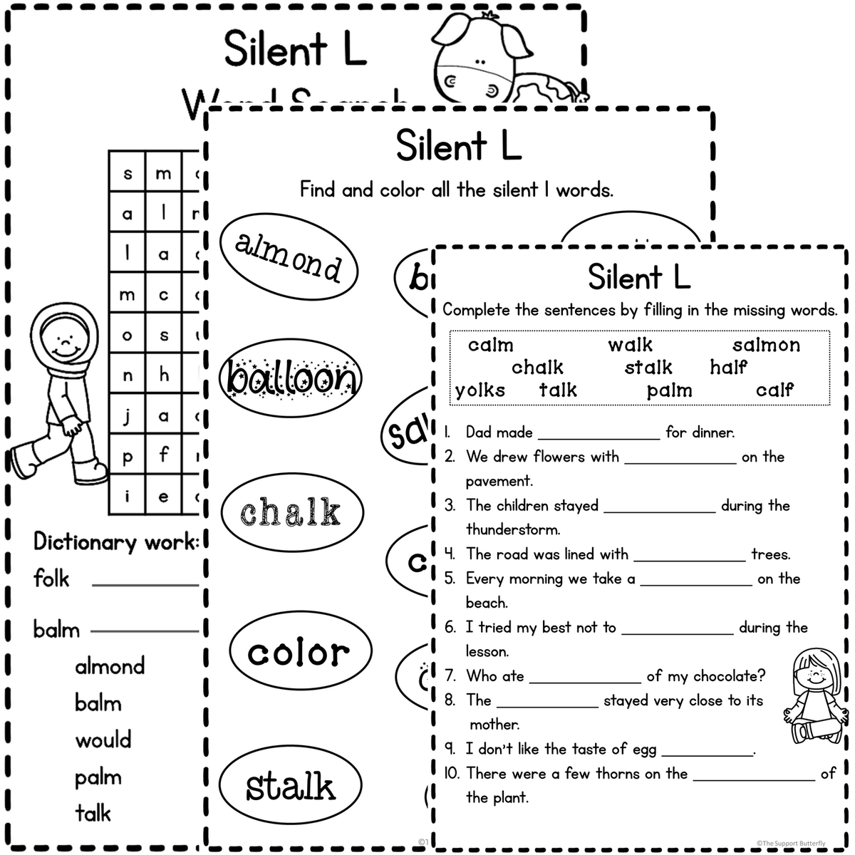 Silent L Worksheets Made By Teachers Silent L Worksheets Made By Teachers