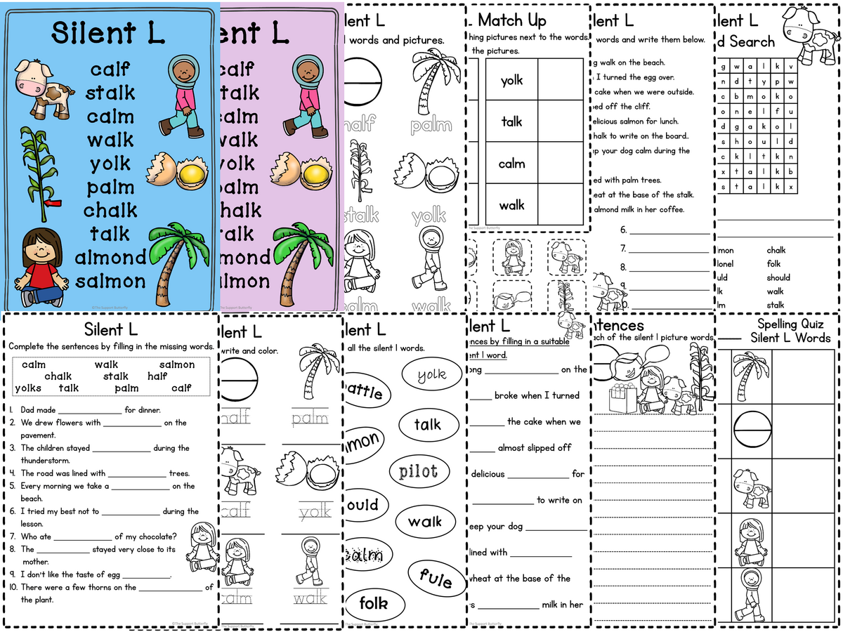 Silent Letter L Worksheets And Activities Teaching Resources