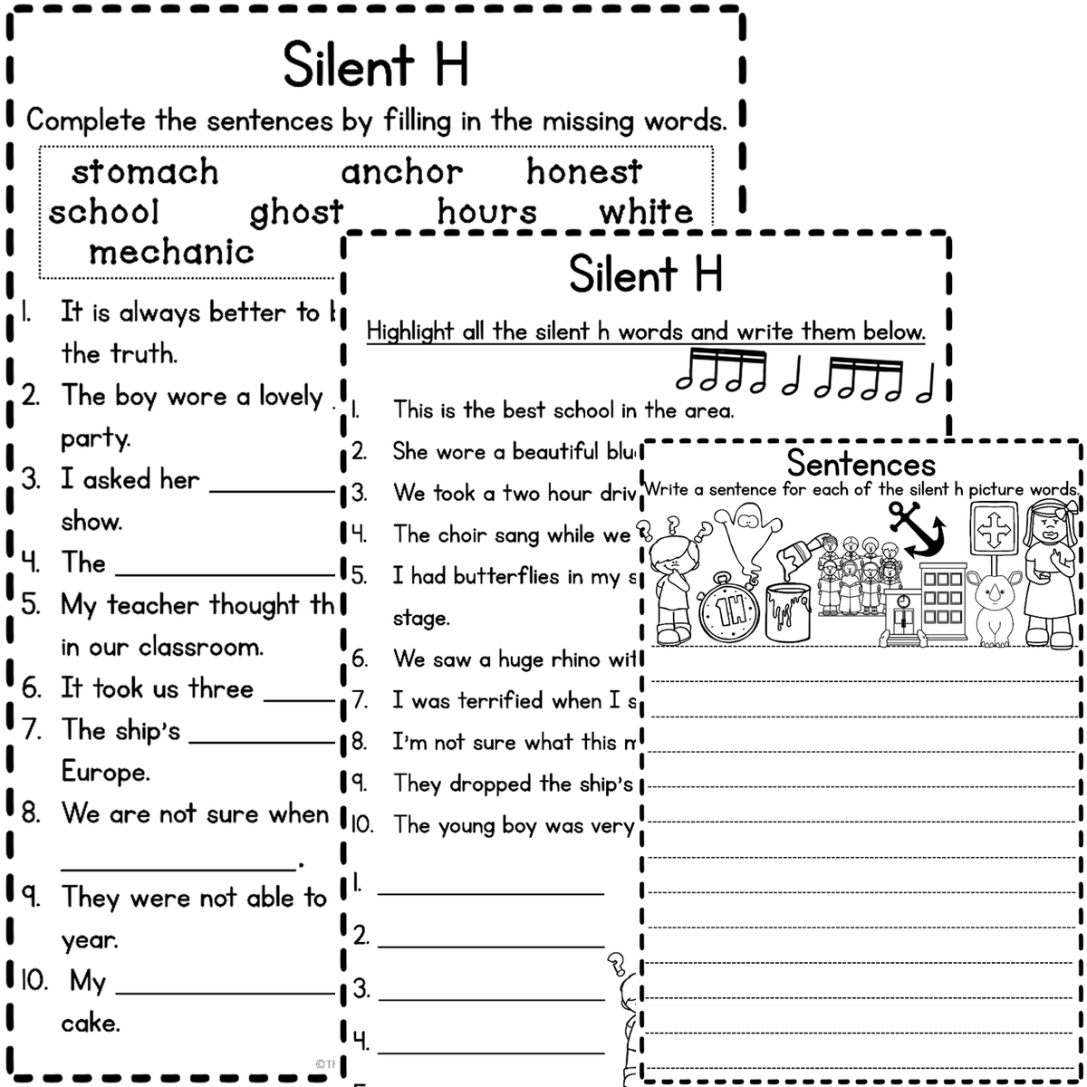 Silent Letter Worksheet Bundle Made By Teachers Silent Letter Worksheet Bundle Made By Teachers