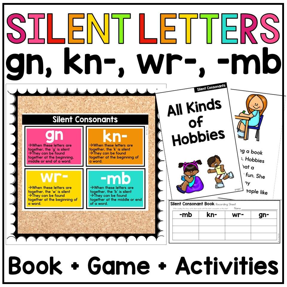 Silent Consonant Digraphs Mb Gn Kn And Wr Word Work No Prep Made By Teachers