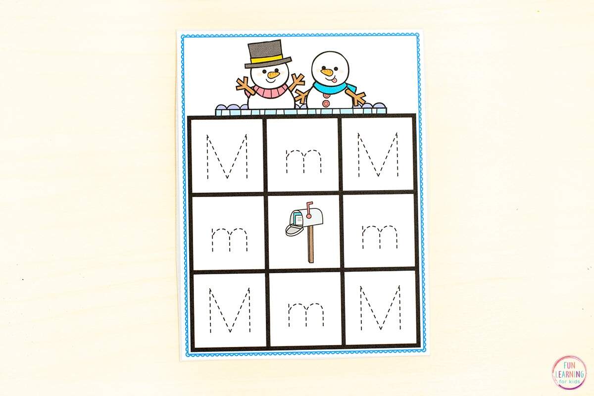 Snowman Alphabet Letter Tracing Task Cards Snowman Alphabet Letter Tracing Task Cards