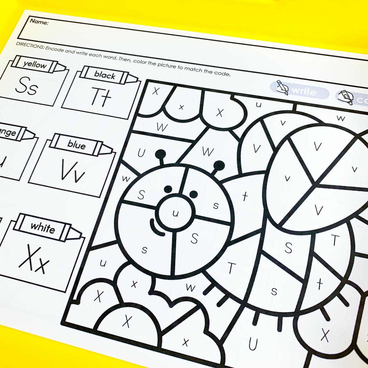 Spring Alphabet Color By Code Worksheets Letter Sounds And Letter Recognition Spring Alphabet Color By Code Worksheets Letter Sounds And Letter Recognition