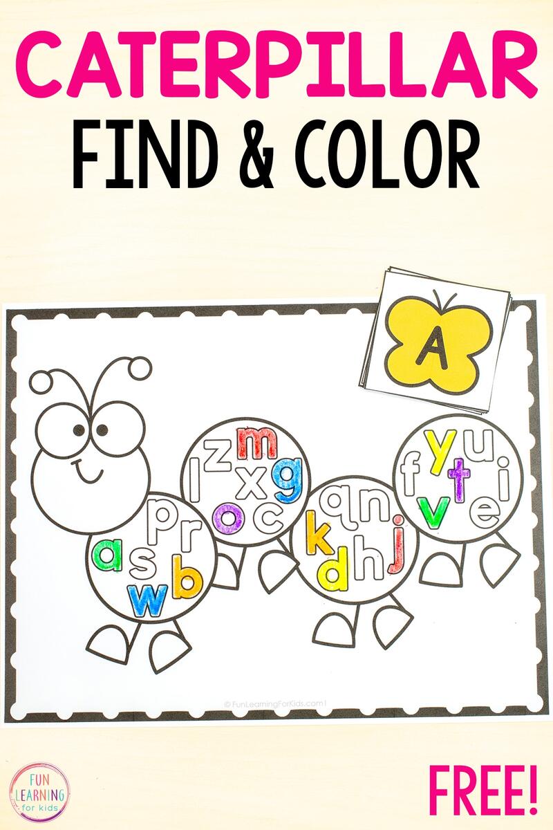 Spring Caterpillar Find And Color The Letter Sheets Spring Caterpillar Find And Color The Letter Sheets