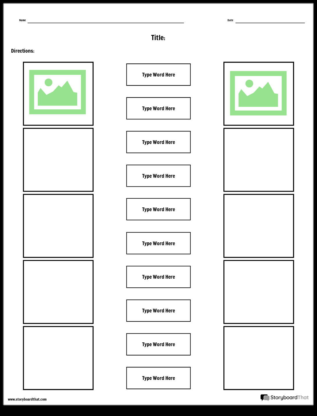 Storyboard That Matching Worksheet Templates For Educators Storyboard That Matching Worksheet Templates For Educators