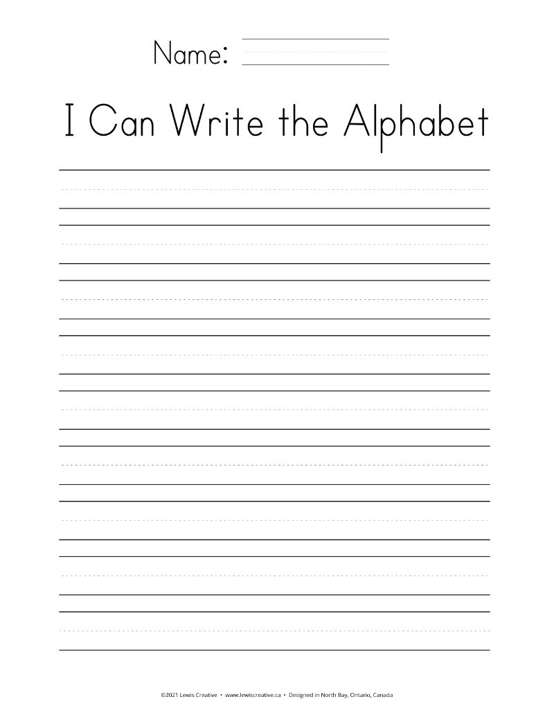 Teach Your Kids To Write The Alphabet Lewis Creative