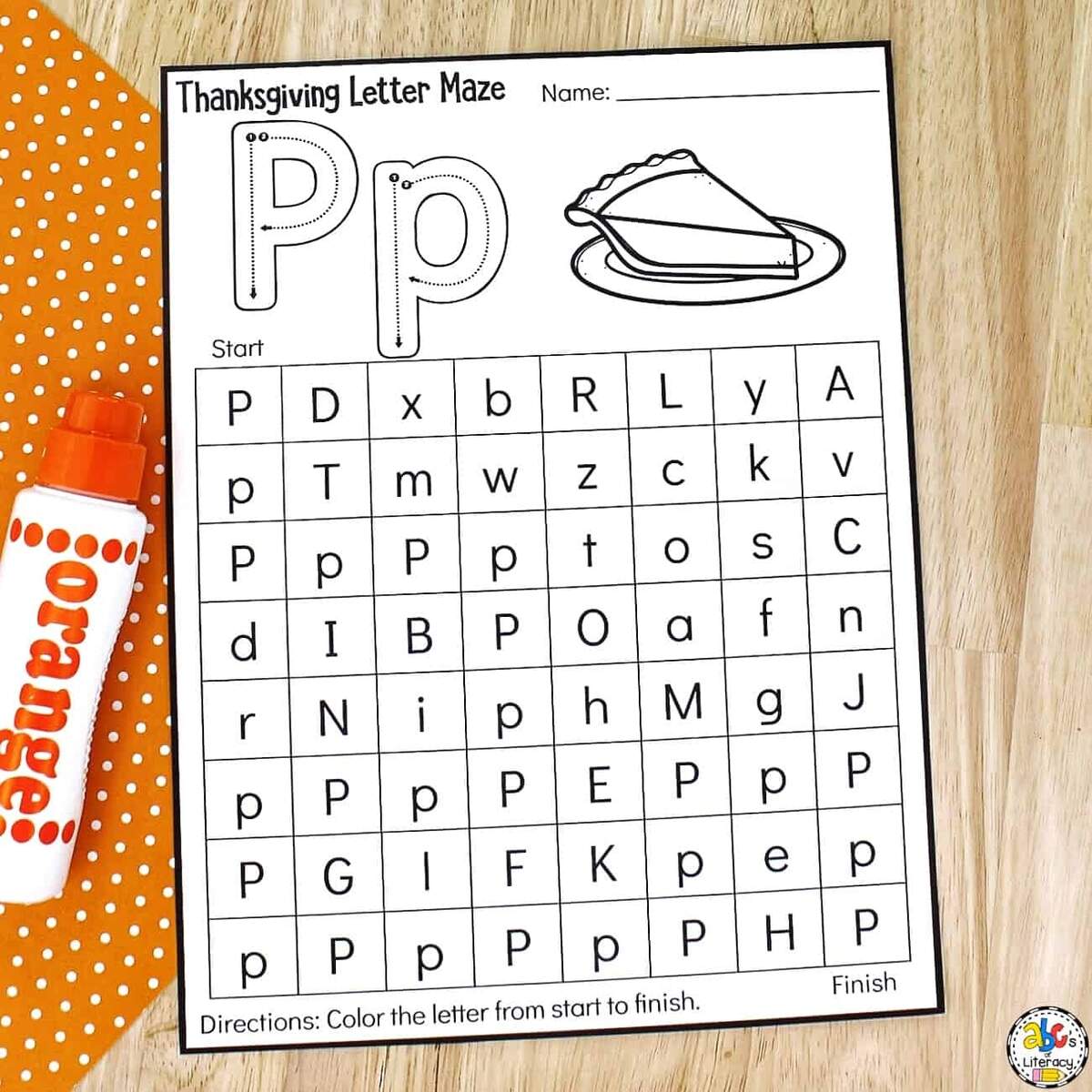 Thanksgiving Letter Maze Preschool Worksheets Thanksgiving Letter Maze Preschool Worksheets