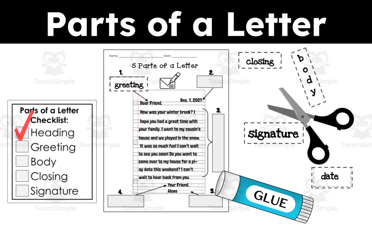 The Five Parts Of A Letter By Teach Simple The Five Parts Of A Letter By Teach Simple