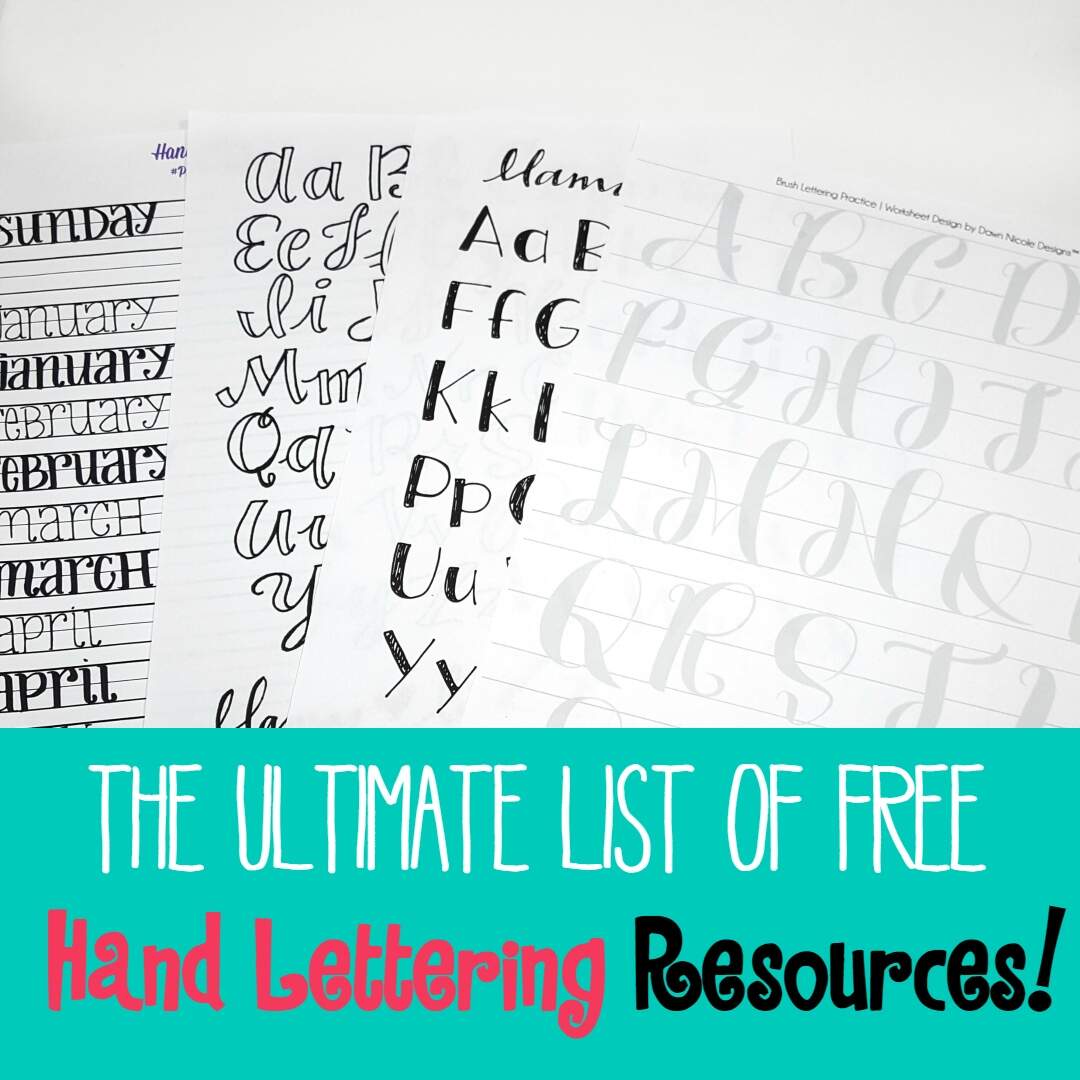 The Ultimate List Of Free Hand Lettering Resources Sublime Reflection