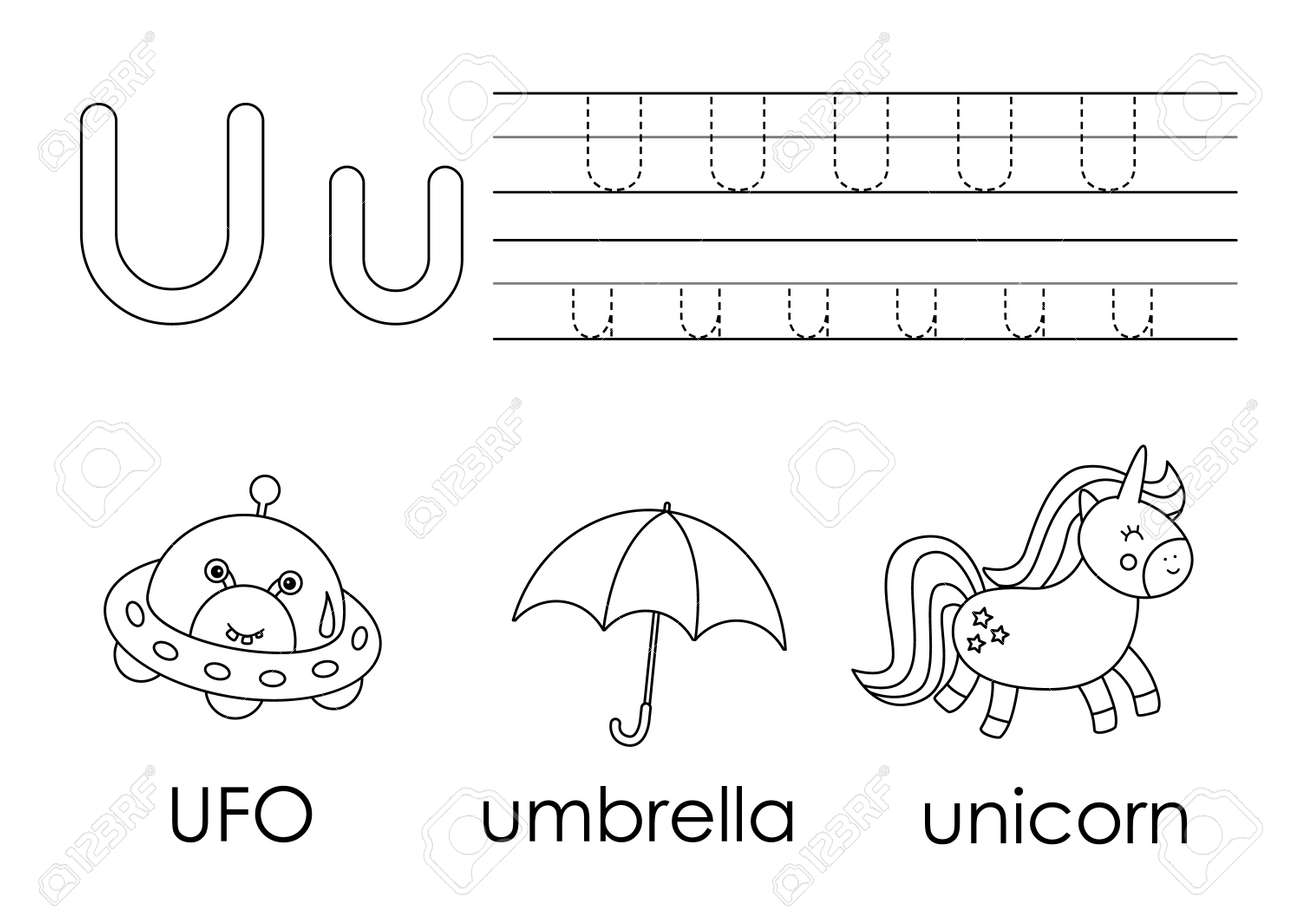 Tracing Alphabet Letters For Kids Learning Letter U Black And White Worksheet Royalty Free SVG Cliparts Vectors And Stock Illustration Image 188444801 Tracing Alphabet Letters For Kids Learning Letter U Black And White Worksheet Royalty Free SVG Cliparts Vectors And Stock Illustration Image 188444801