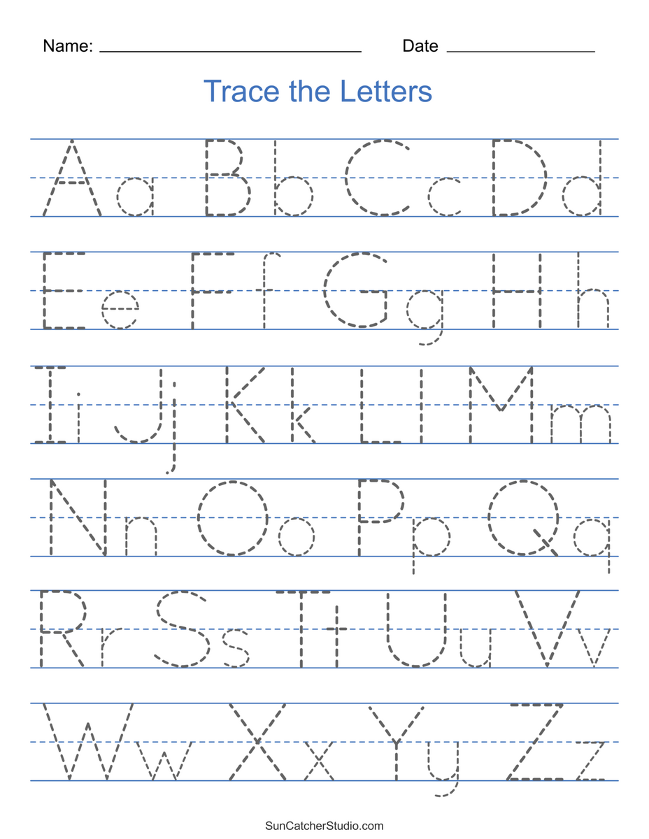 Tracing Alphabet Letters Printable Handwriting Worksheets DIY Worksheets Library Tracing Alphabet Letters Printable Handwriting Worksheets DIY Worksheets Library