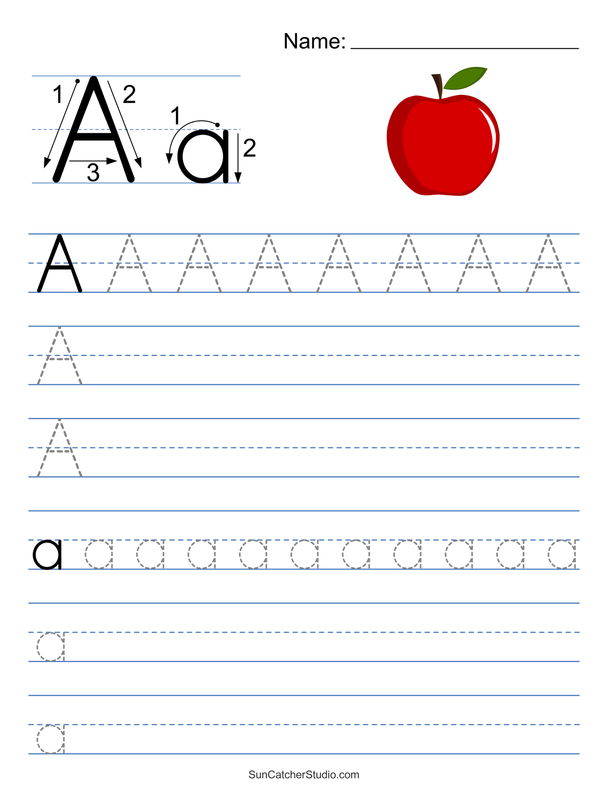 26 Printable Worksheets Trace The Letters Uppercase Lowercase A Z Preschool Kindergarten Made By Teachers