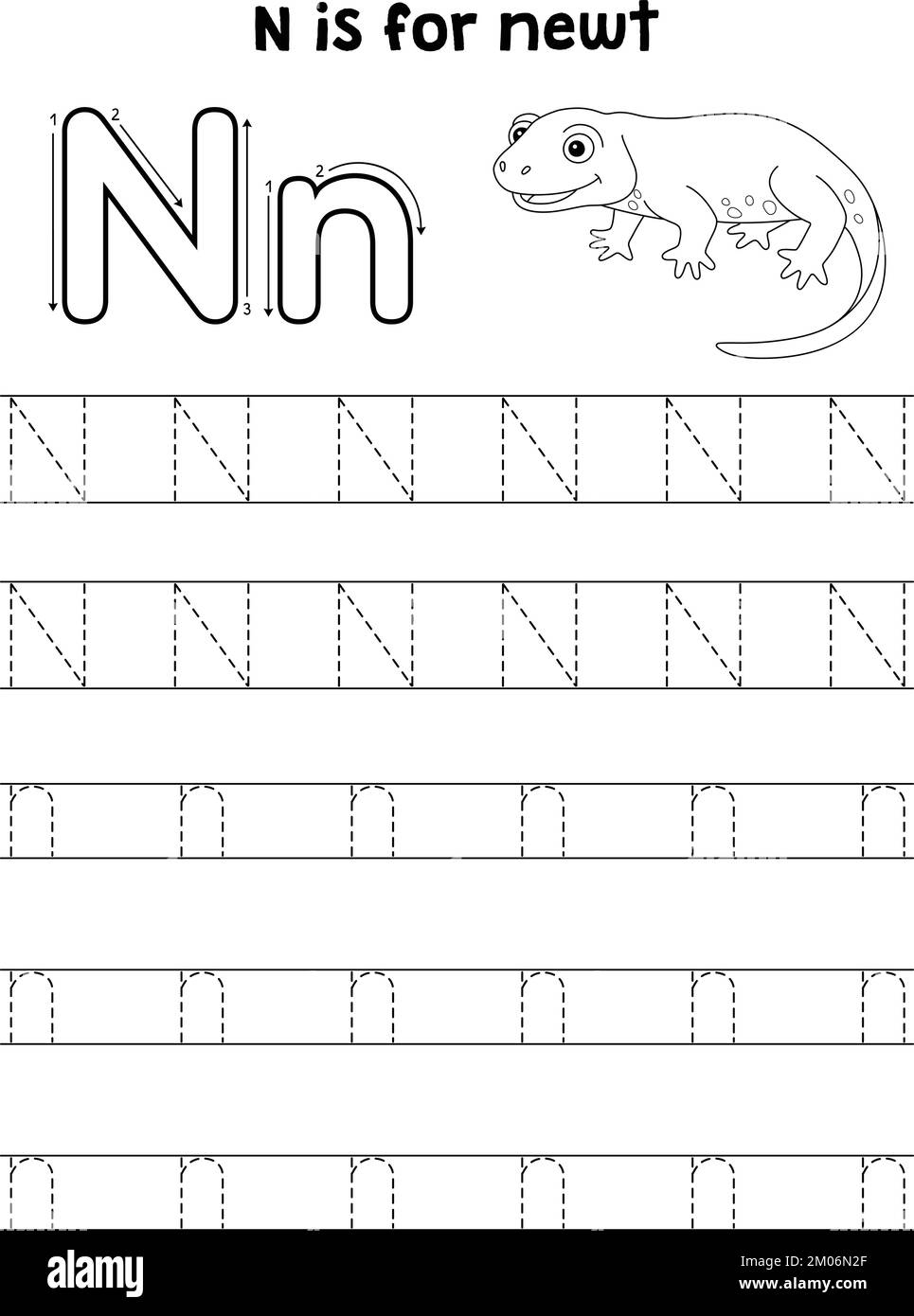 Tracing Letter N Hi Res Stock Photography And Images Alamy