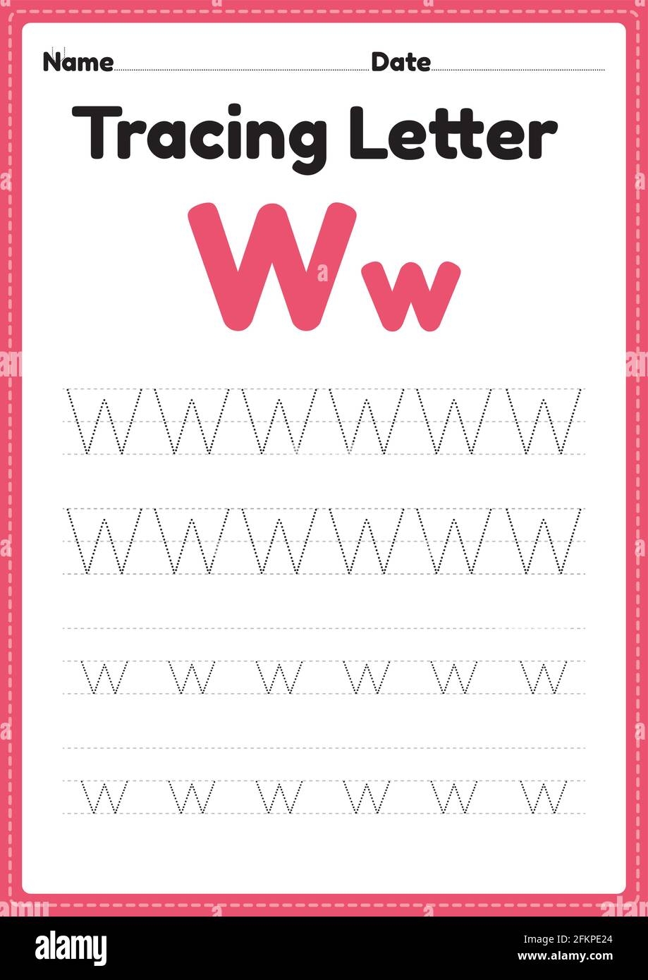 Tracing Letter W Alphabet Worksheet For Kindergarten And Preschool Kids For Handwriting Practice And Educational Activities In A Printable Page Illust Stock Vector Image Art Alamy Tracing Letter W Alphabet Worksheet For Kindergarten And Preschool Kids For Handwriting Practice And Educational Activities In A Printable Page Illust Stock Vector Image Art Alamy