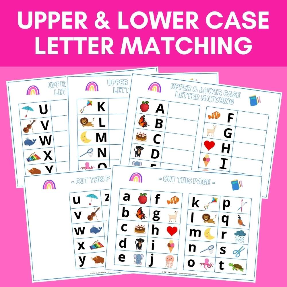 Uppercase And Lowercase Letter Matching Activity Our Kiwi Homeschool Uppercase And Lowercase Letter Matching Activity Our Kiwi Homeschool