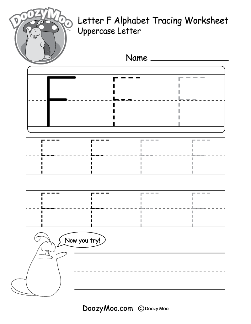 Letter F Tracing Worksheets Free Nature Inspired Learning