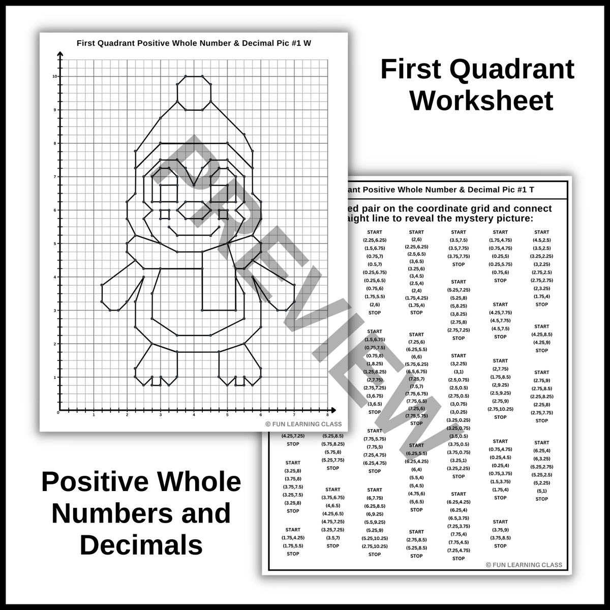 Winter Penguin Coordinate Graphing Plotting Points Ordered Pairs Mystery Picture Made By Teachers