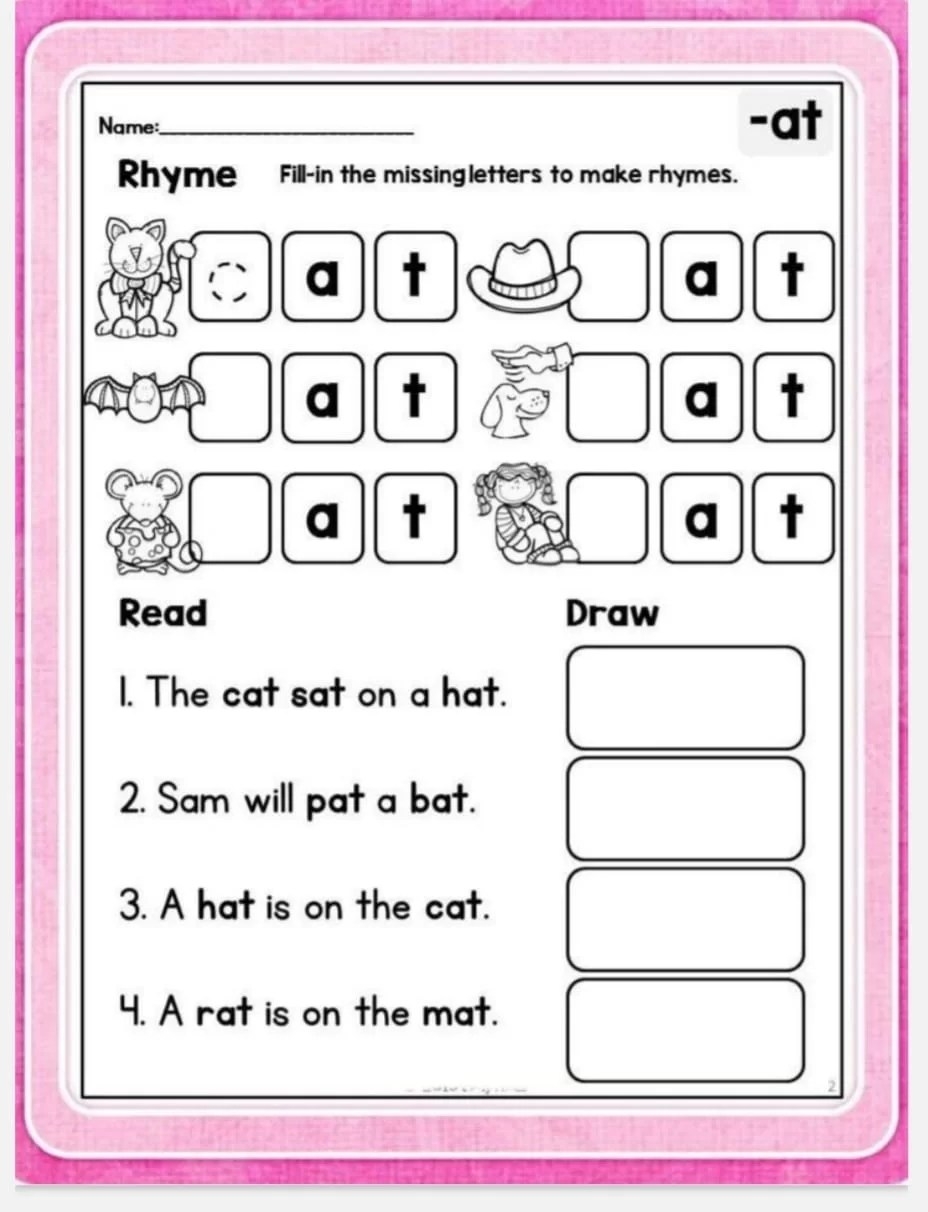 Word Family Worksheets Activity School For Kids CVC Worksheets CVC Words For Kindergarten Word Family Worksheets CVC Words With Pictures MegaWorkbook