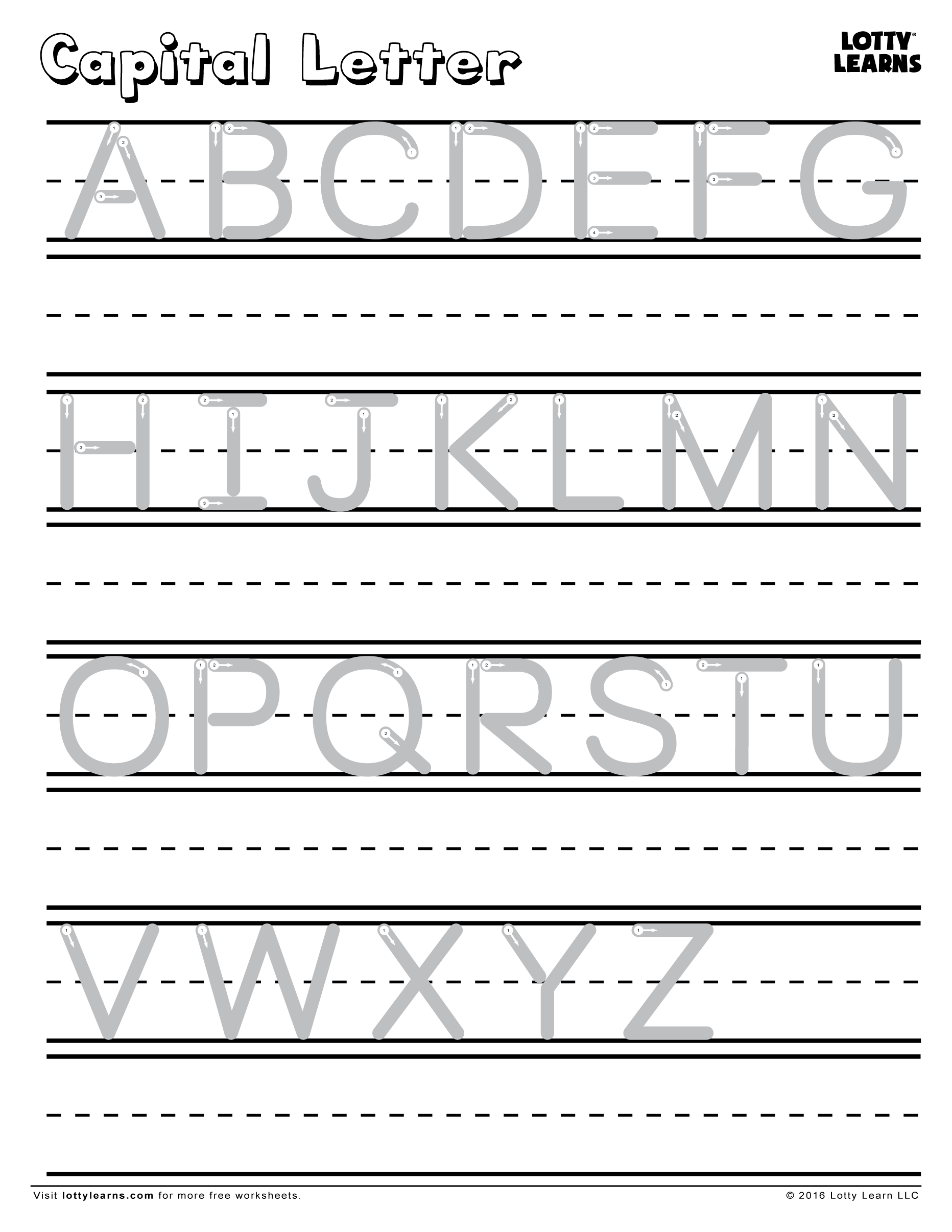 Worksheet Capital Letter A Z Lotty Learns