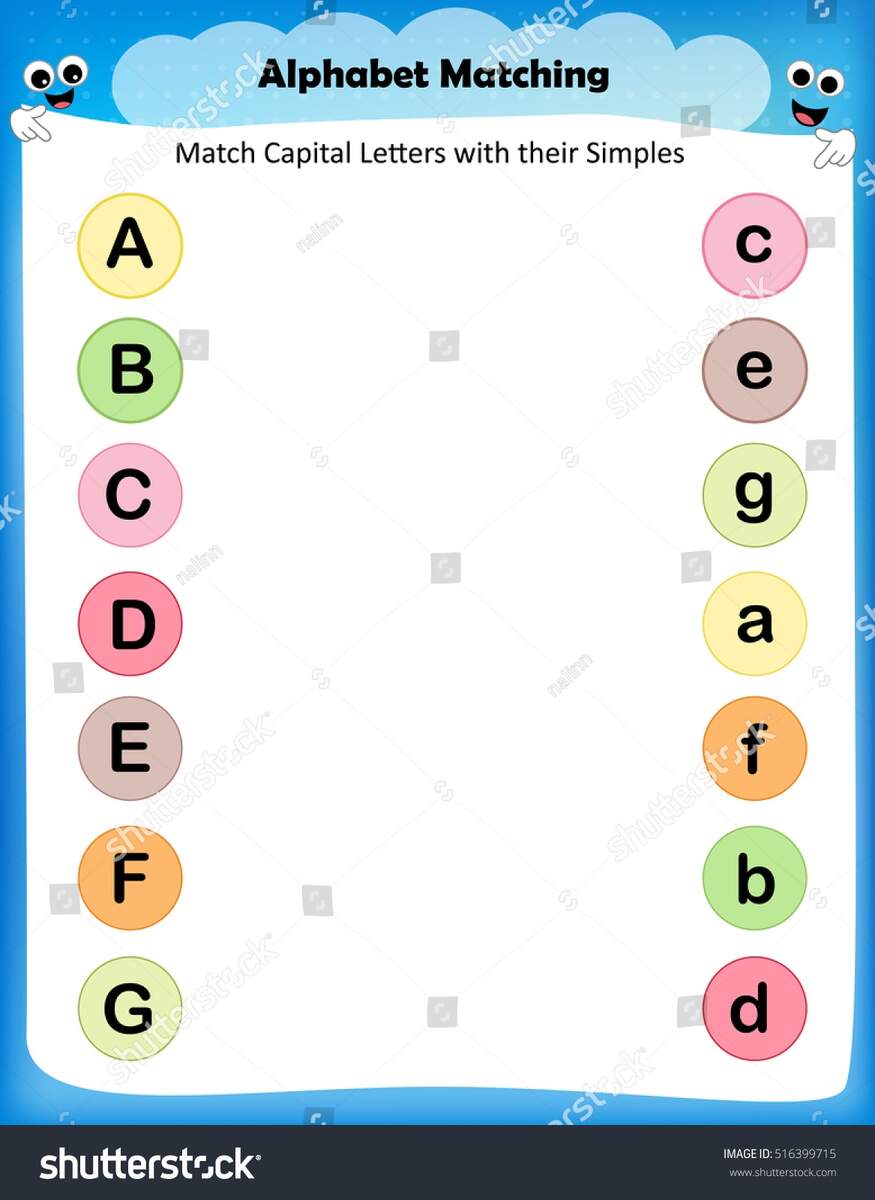 Worksheet Match Capital Letters Their Simples Stock Vector Royalty Free 516399715 Shutterstock Worksheet Match Capital Letters Their Simples Stock Vector Royalty Free 516399715 Shutterstock