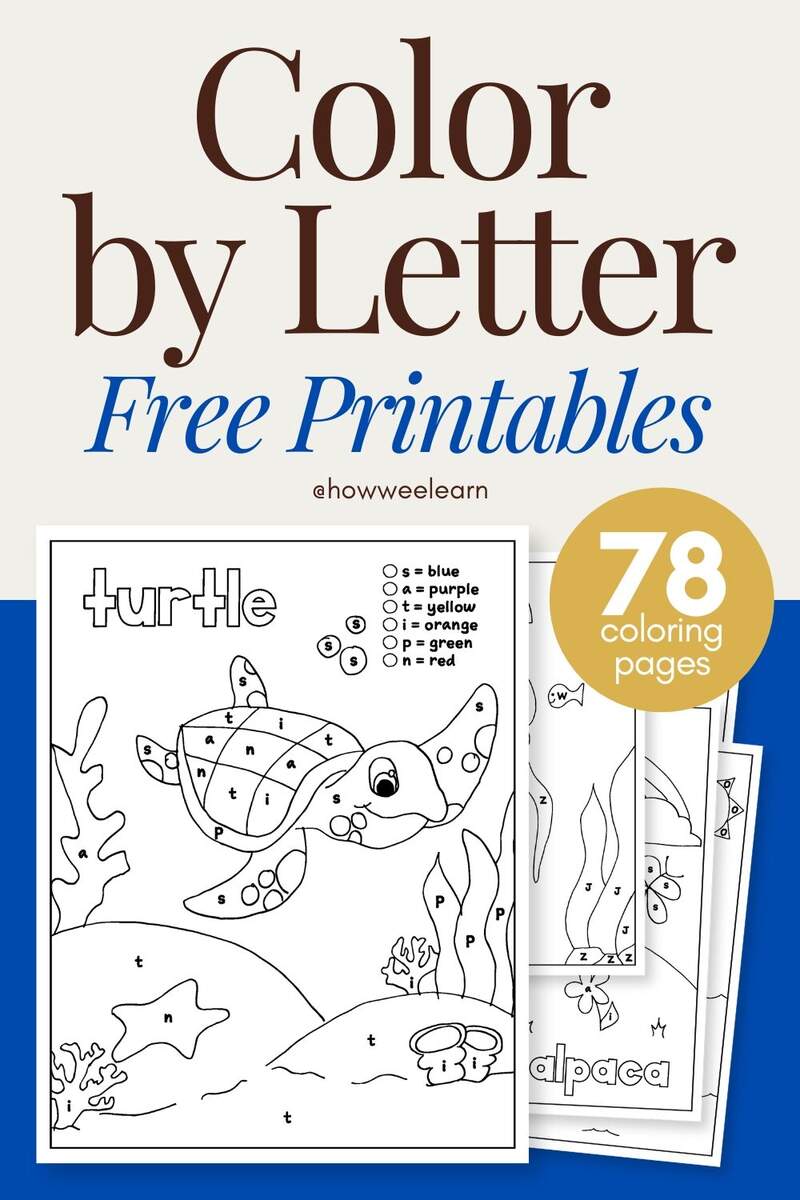 Worksheets For Kindergarten And Preschool Color By Letter Coloring Pages Set 6 Letters V Y X How Wee Learn