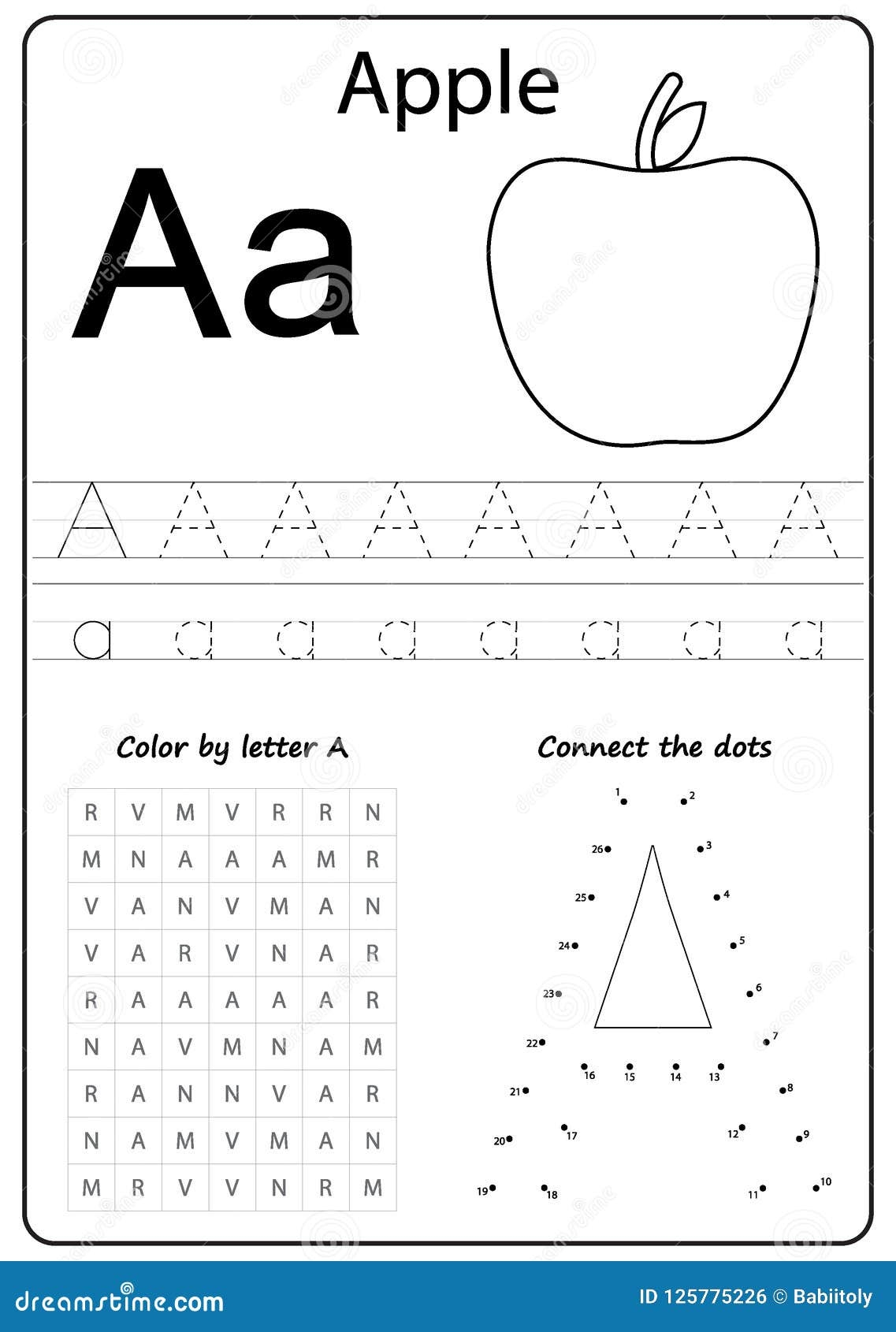 Writing Letter A Worksheet Writing A Z Alphabet Exercises Game For Kids Stock Vector Illustration Of Logo Writing 125775226