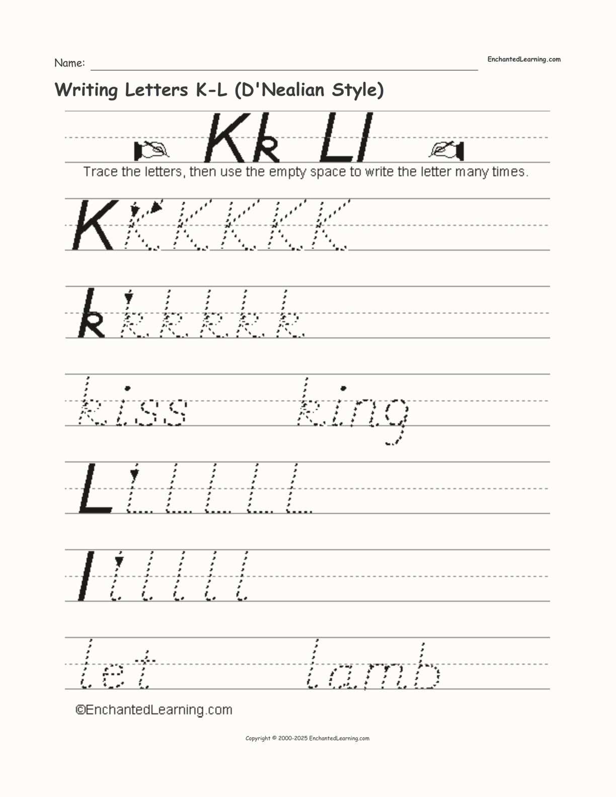 Letter K Cut And Color Simply Kinder Printable Membership