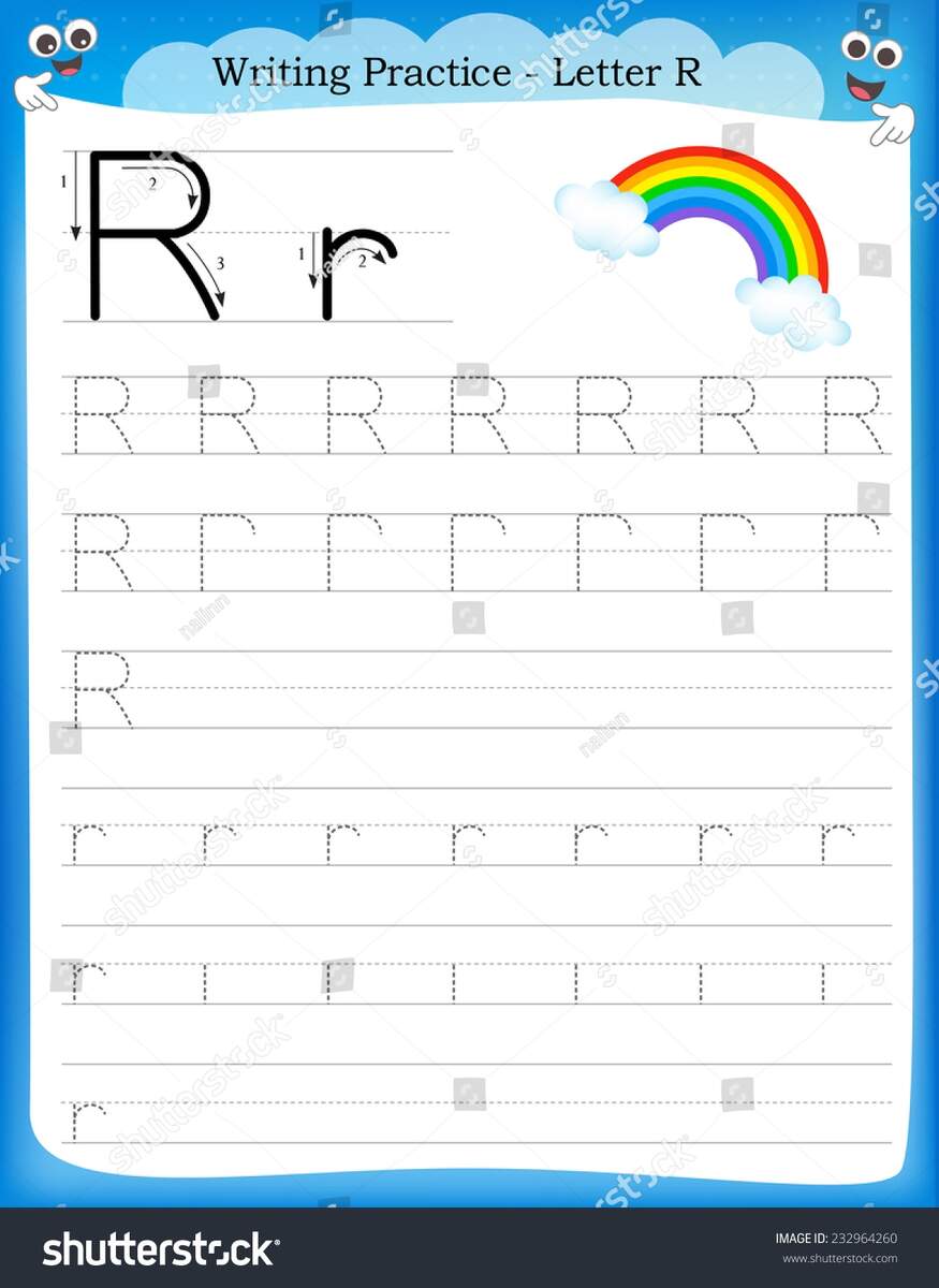 Writing Practice Letter R Printable Worksheet Stock Vector Royalty Free 232964260 Shutterstock Writing Practice Letter R Printable Worksheet Stock Vector Royalty Free 232964260 Shutterstock