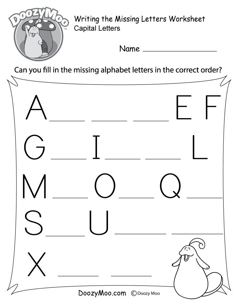 Alphabet Worksheets Preschool Alphabet Worksheets Capital Letters Uppercase MegaWorkbook