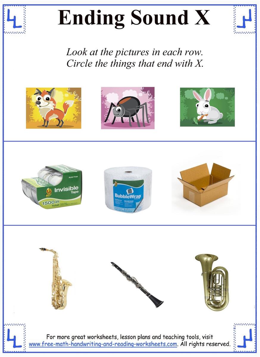 X Letter Worksheets X Letter Worksheets